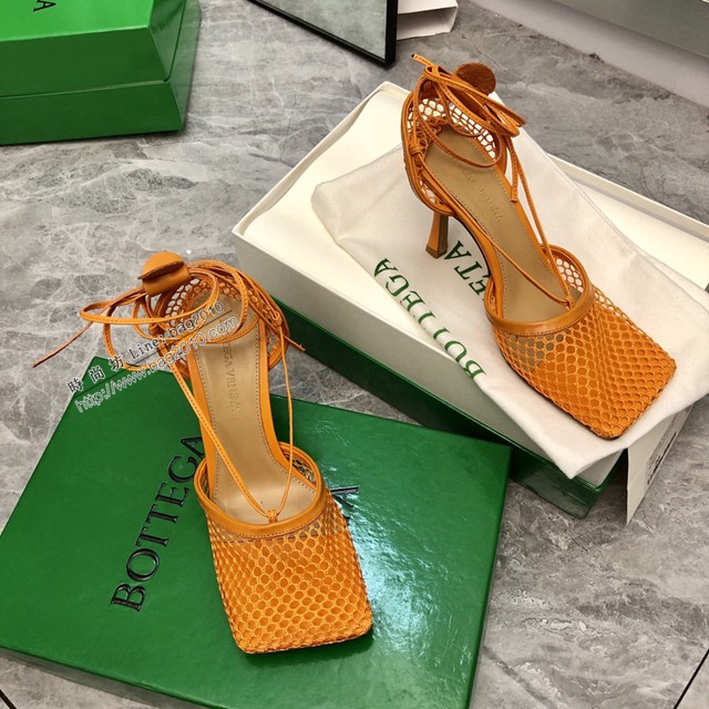 BOTTEGA VENETA高端時尚女鞋 寶緹嘉22春夏新款網紗高跟鞋 dx3530